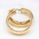 Thumbnail: 14 karat yellow gold sparkly round hoop earrings