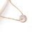 Thumbnail: 14 karat rose gold circle of love necklace with mother of pearl