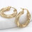 Thumbnail: 14 karat yellow gold fusion hoop earrings
