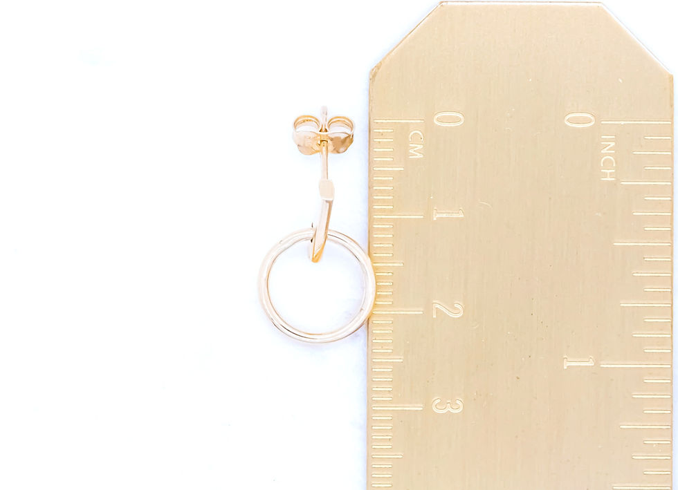 Thumbnail: 14 karat yellow gold stud earring
