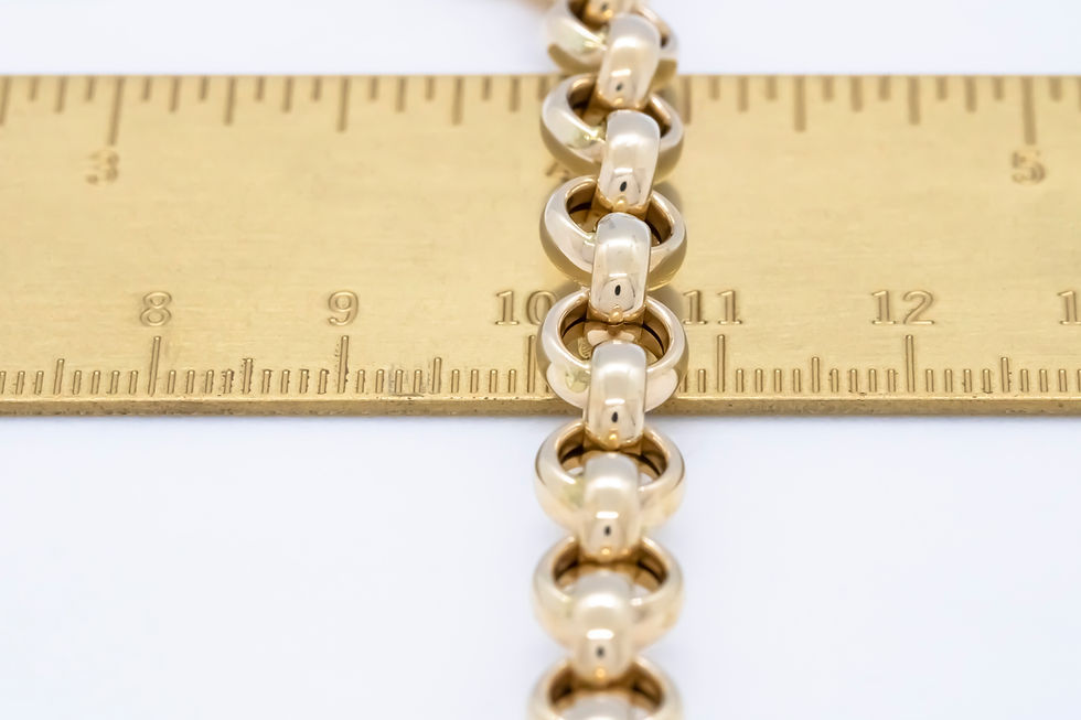 Thumbnail: 14 karat yellow gold 8mm rolo link necklace