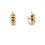 Thumbnail: 14 karat yellow gold diamond cut huggie earrings