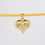 Thumbnail: 14 karat yellow gold diamond cut puff heart pendant