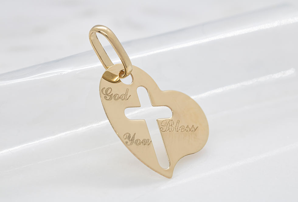 Thumbnail: 14 karat yellow gold plain heart pendant