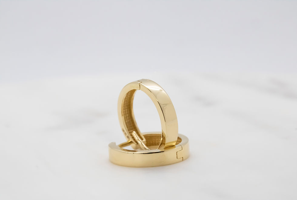 Thumbnail: 14 karat yellow gold huggie earring