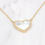 Thumbnail: 14 karat yellow gold mother of pearl heart necklace