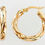 Thumbnail: 14 karat yellow gold twisted hoop earrings