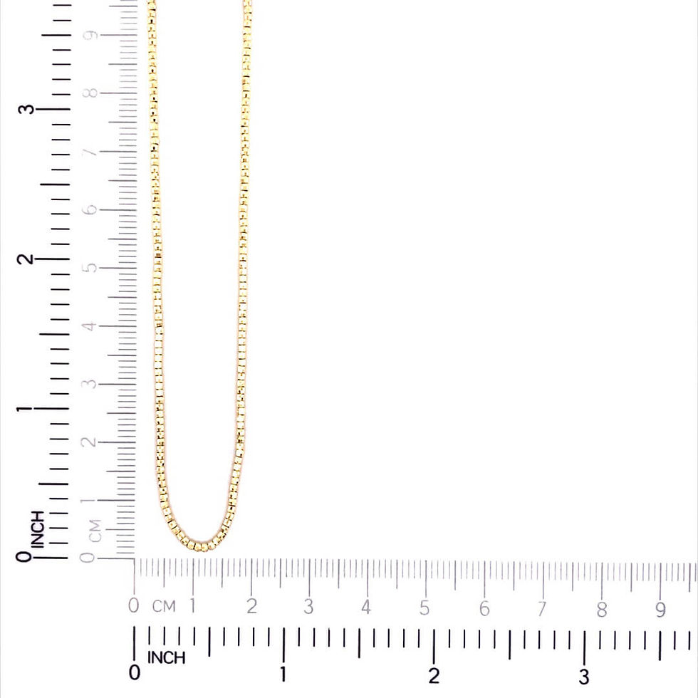 Thumbnail: 14 karat yellow gold 1.5mm sparkly bead chain