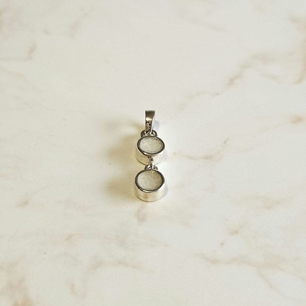 Thumbnail: Double Round Breastmilk Necklace Without Chain