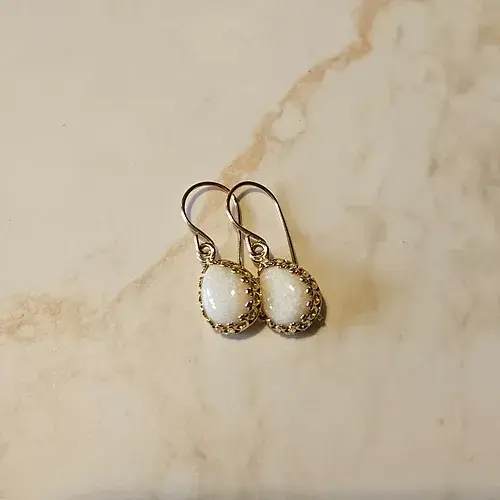 Thumbnail: Gold Crown Breastmilk Earrings