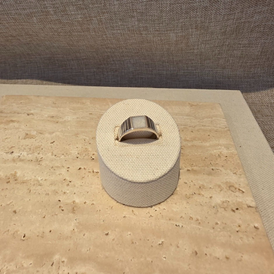 Men's Square Signet Breastmilk Ring