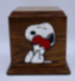 snoopy pet urn front view