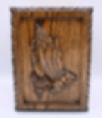 Прев'ю: Avienna carved praying hands cremation urn - close-up