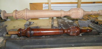 Custom carved and turned bed post finial and turned post , we can match almost any finial you need for your projects or bed post