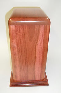 back view of forget me not cremation urn
