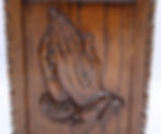 Прев'ю: Avienna carved praying hands cremation urn featuring praying hands