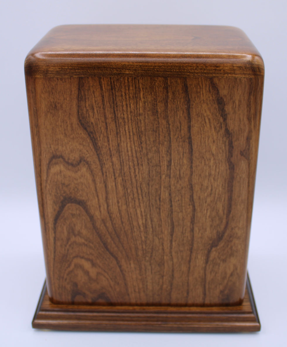 Miniatura: carved wheat cremation urn back