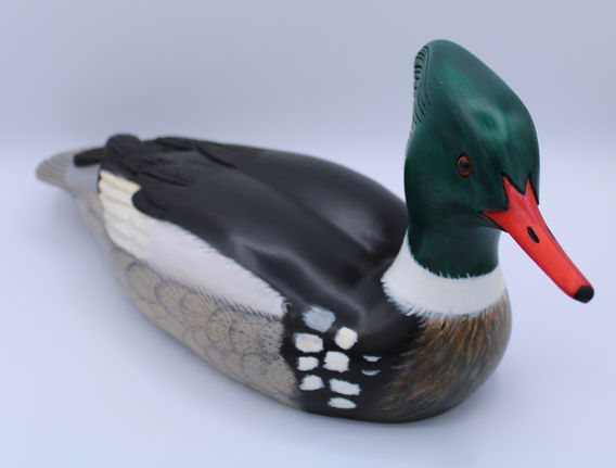 carved red breasted merganser