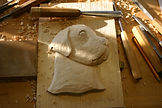 Custom carved Dog cremation urn
