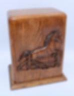 Stalion Horse Cremation Urn left side view