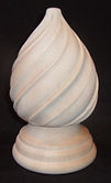 Scaloped twisted finial