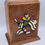 Miniature : side view showing the boston goalie sport cremation urn in oak wood