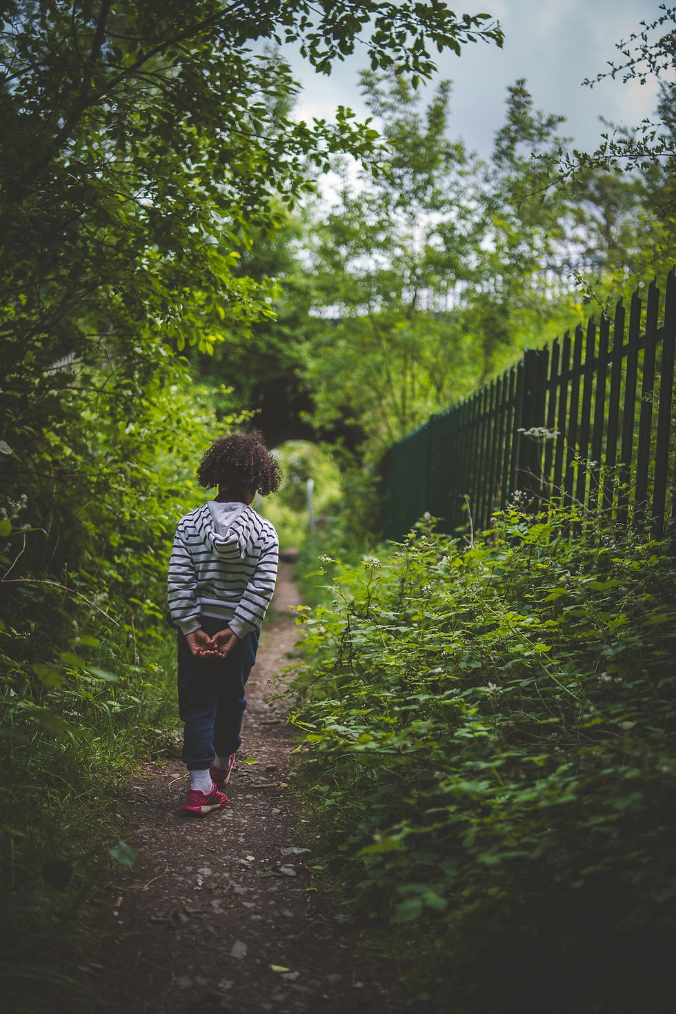 Bow on one of her many walks with Daddy.