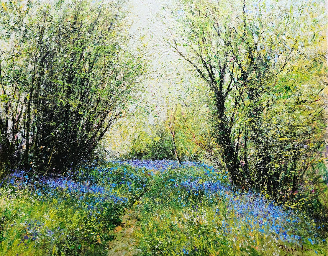 WOODLAND BLUES Oil Painting