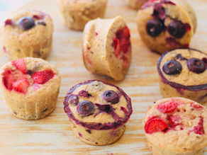 Muffins de aveia e banana - receita base