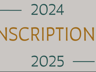 Inscriptions cours et conférences 2024-2025