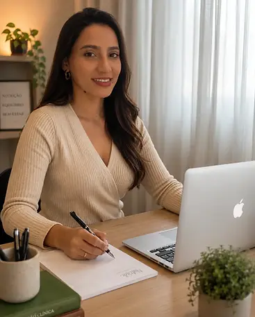 Thairine Pacheco, nutricionista clínica em Belo Horizonte em atendimento