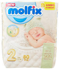 Molfix mini baby diapers 3-6 kg 80 pieces