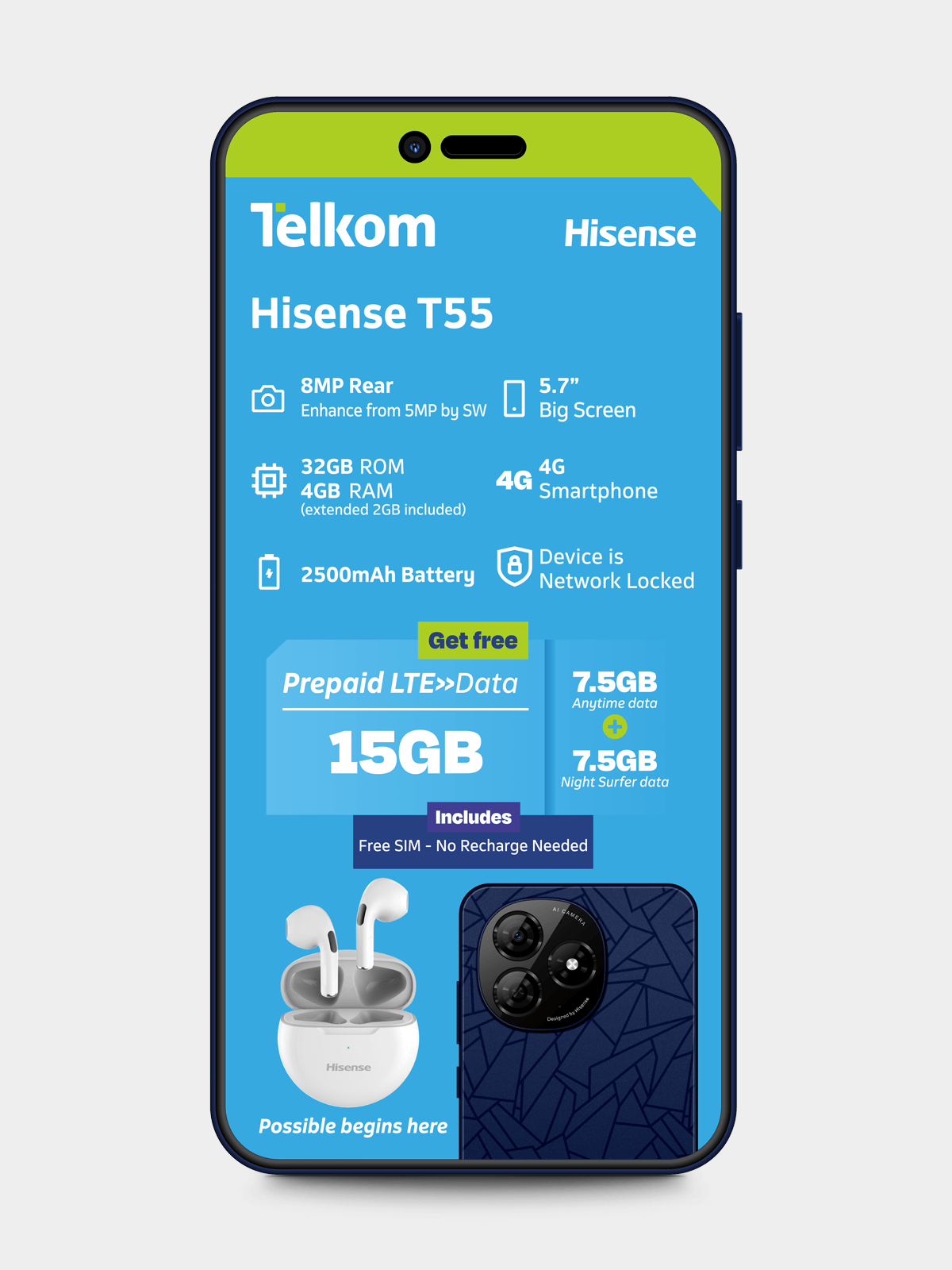 Hisense U43 32GB dual sim
