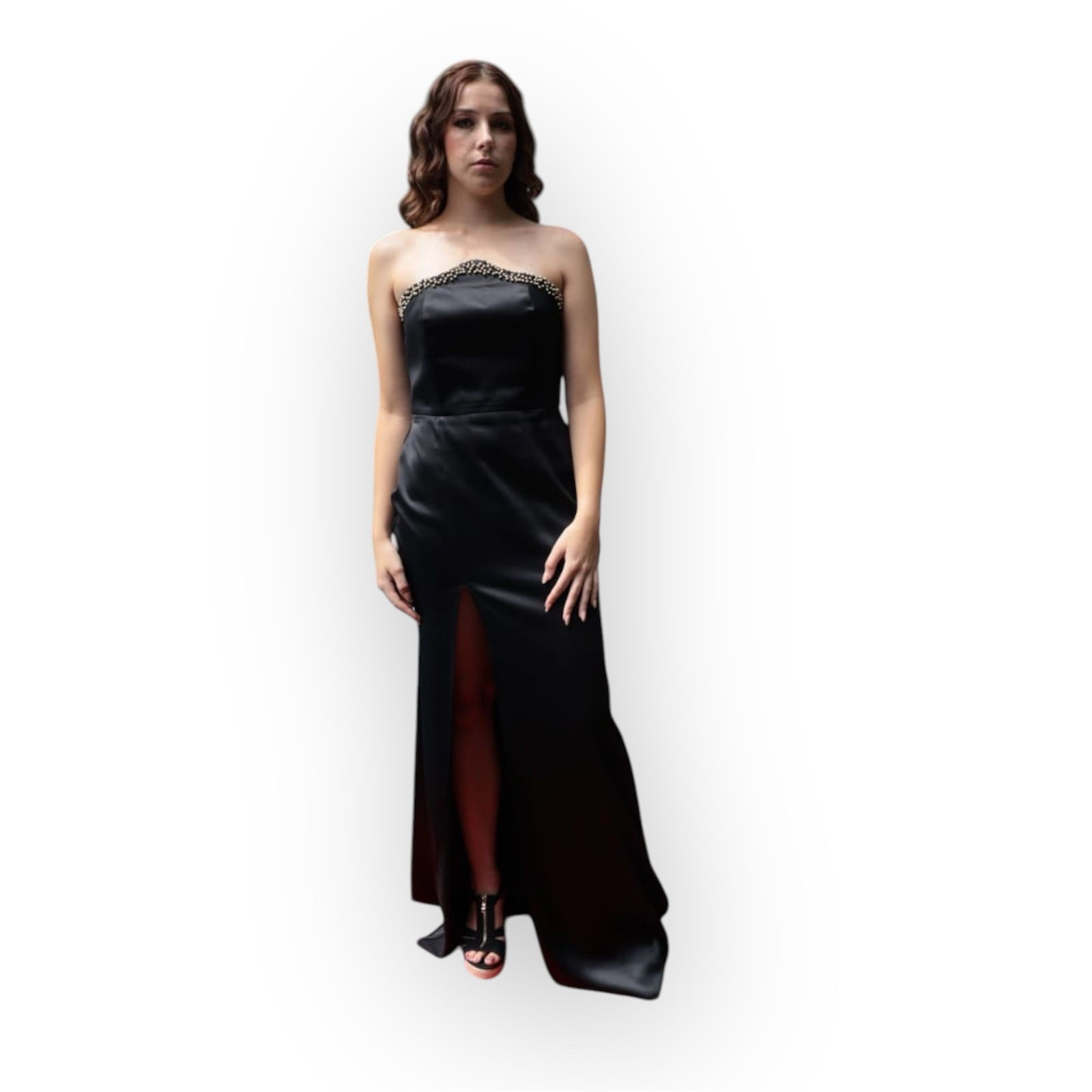 Black Satin Mermaid Evening/Matric dress.
