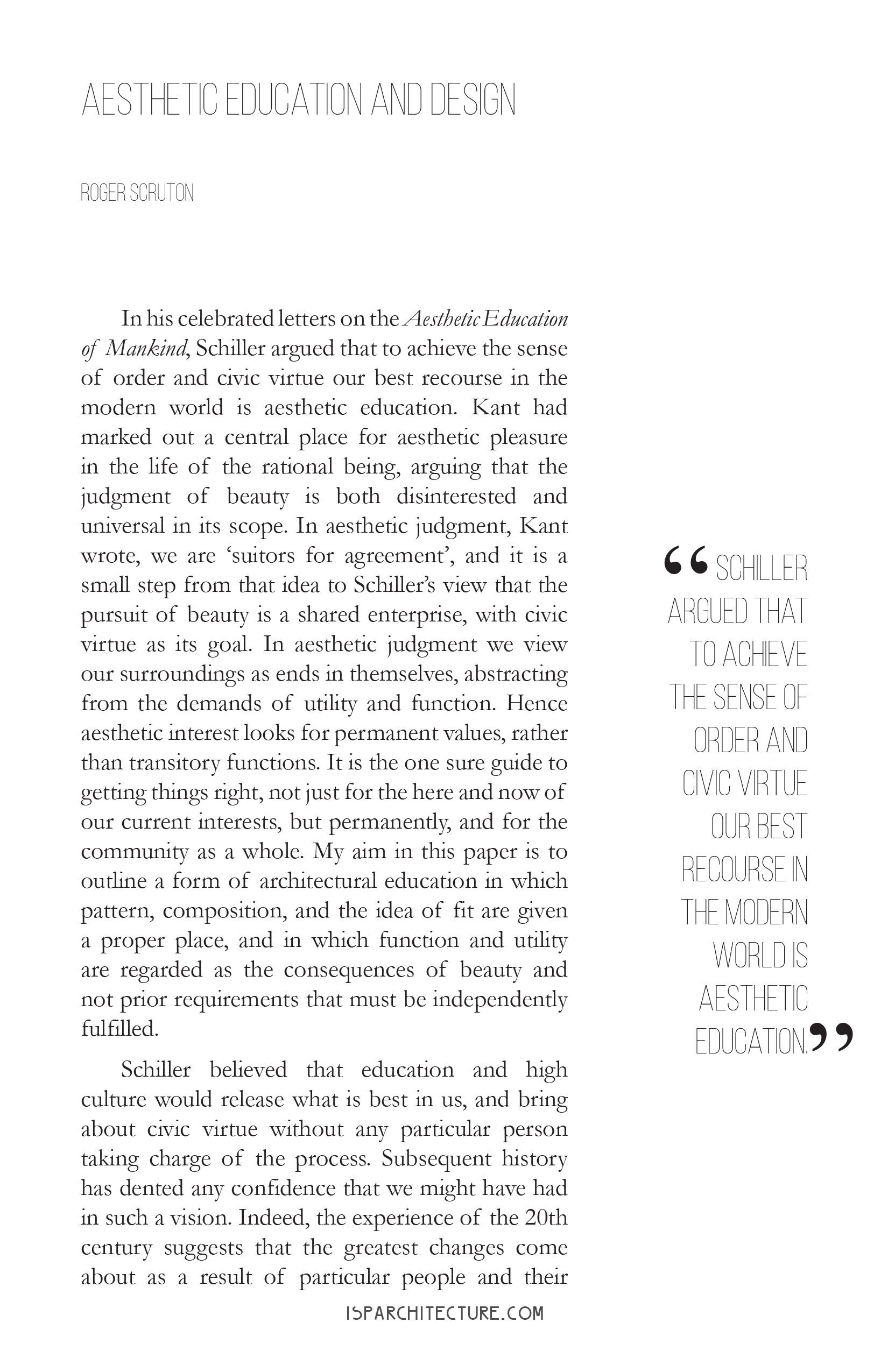 V3N2 - Aesthetic Education and Design / a conversation with Roger Scruton