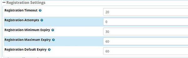 screenshot of Chan SIP Registration timeouts