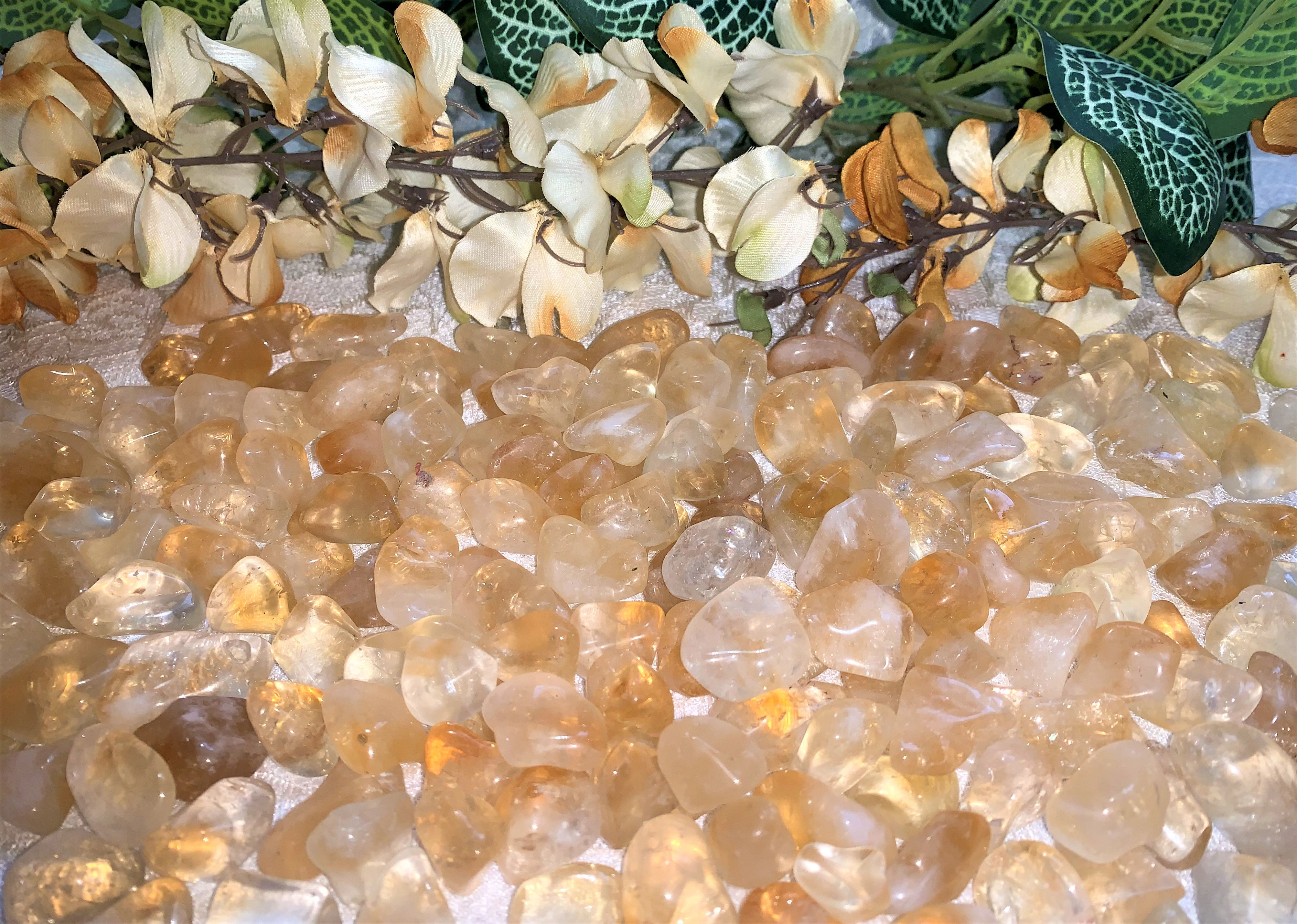 Citrine Tumbled Crystal: Grade EX