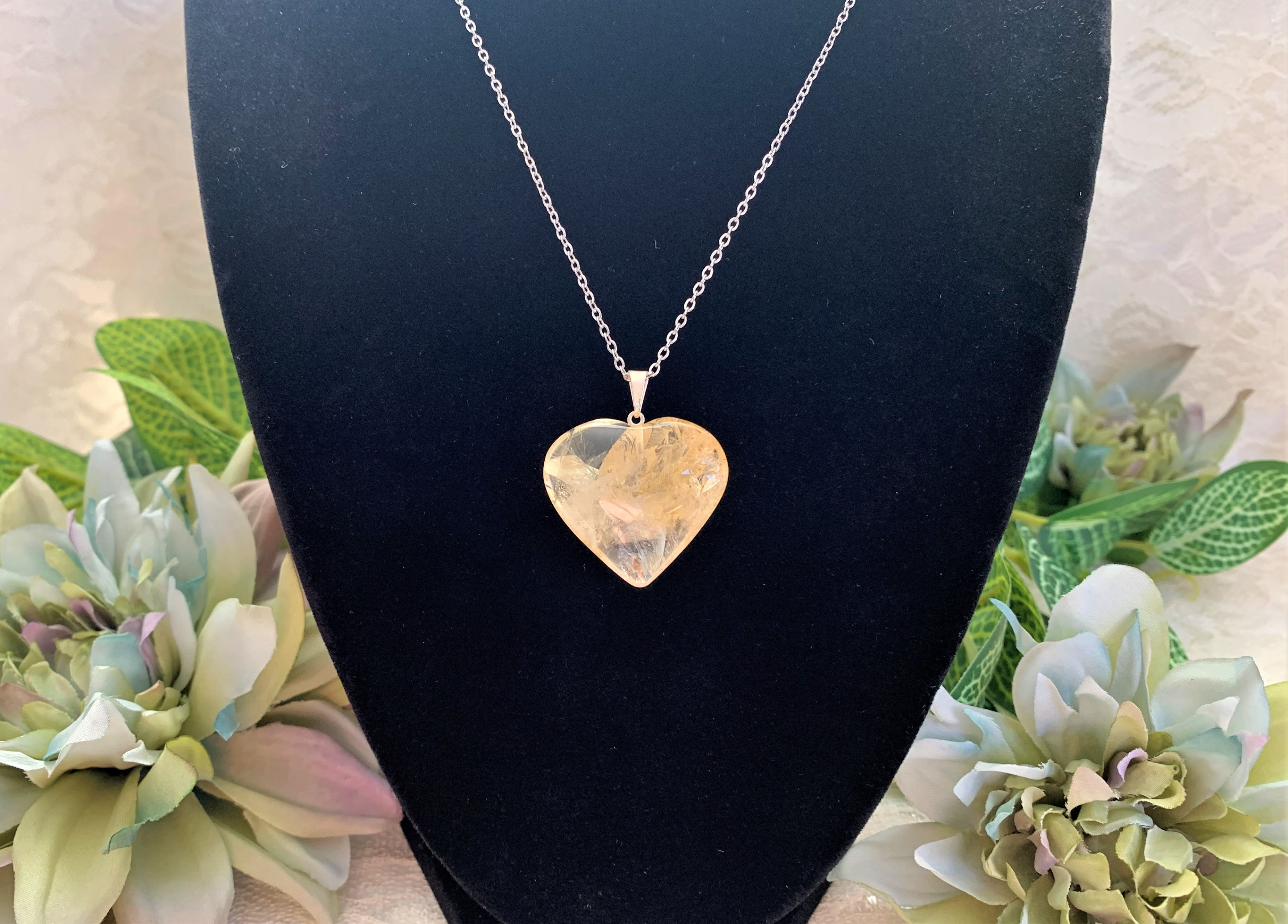 Citrine Heart Pendant