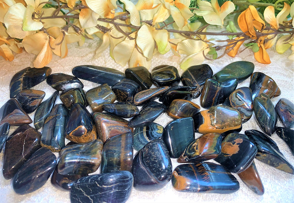 Blue Tigers Eye Tumbled Crystal