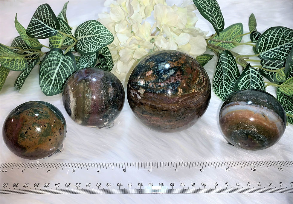 Thumbnail: Ocean Jasper Sphere Shaped Crystal