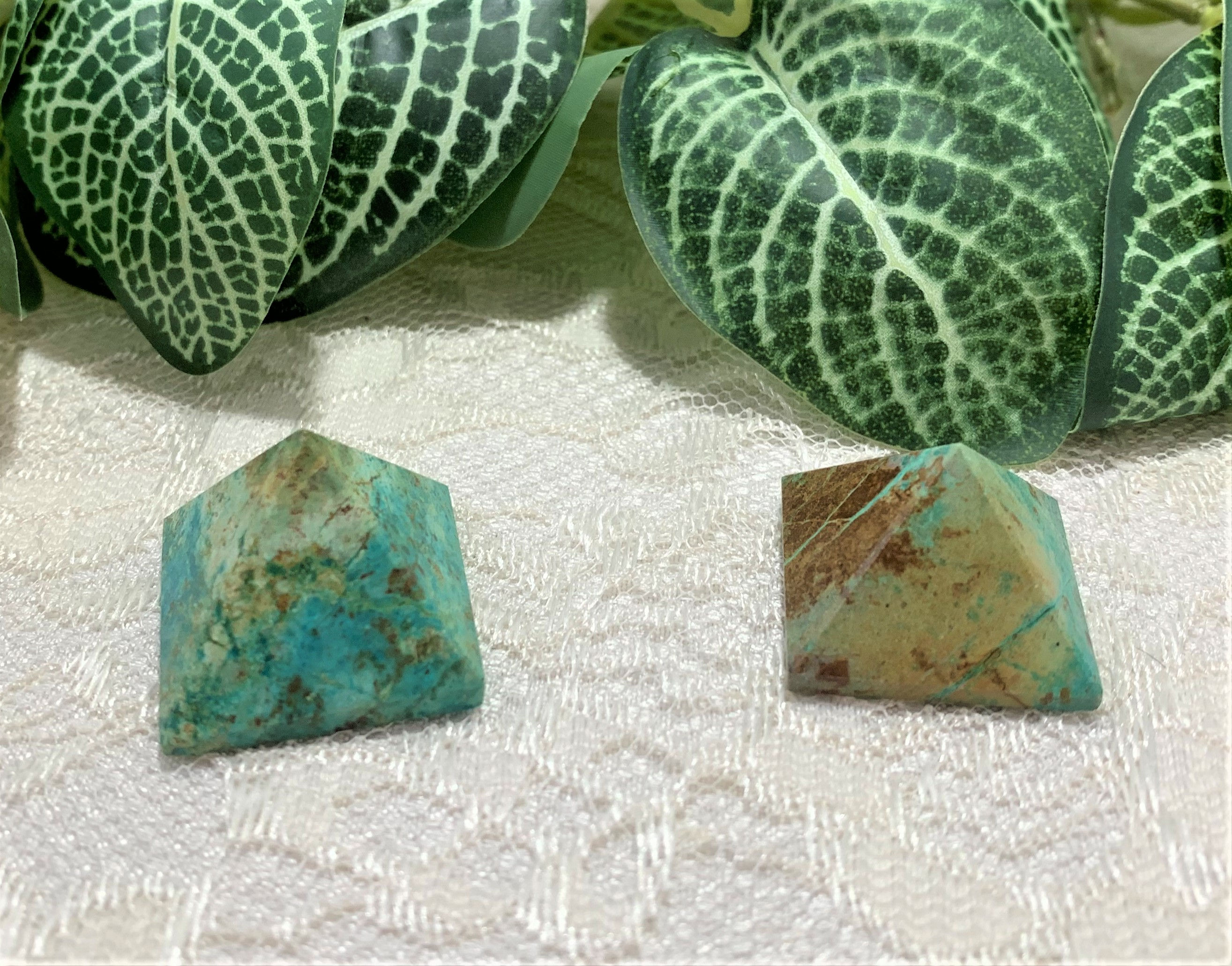 Chrysocolla Pyramid Shaped Crystal
