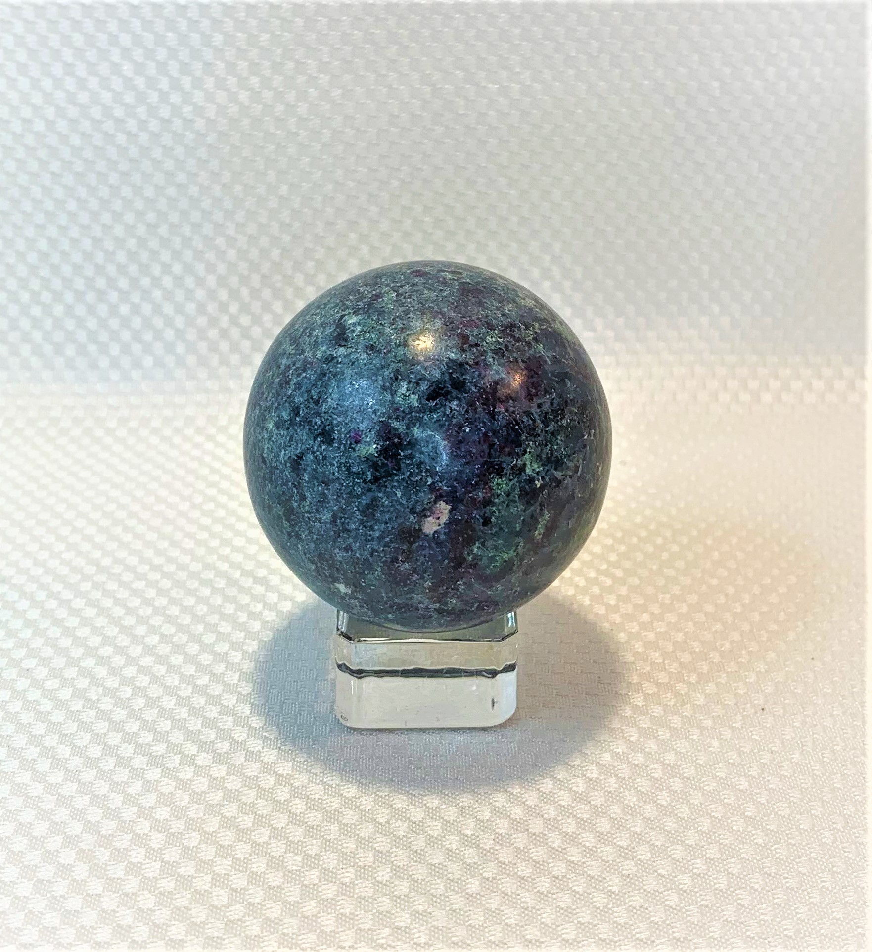 Ruby in Kyanite Sphere Shaped Crystal