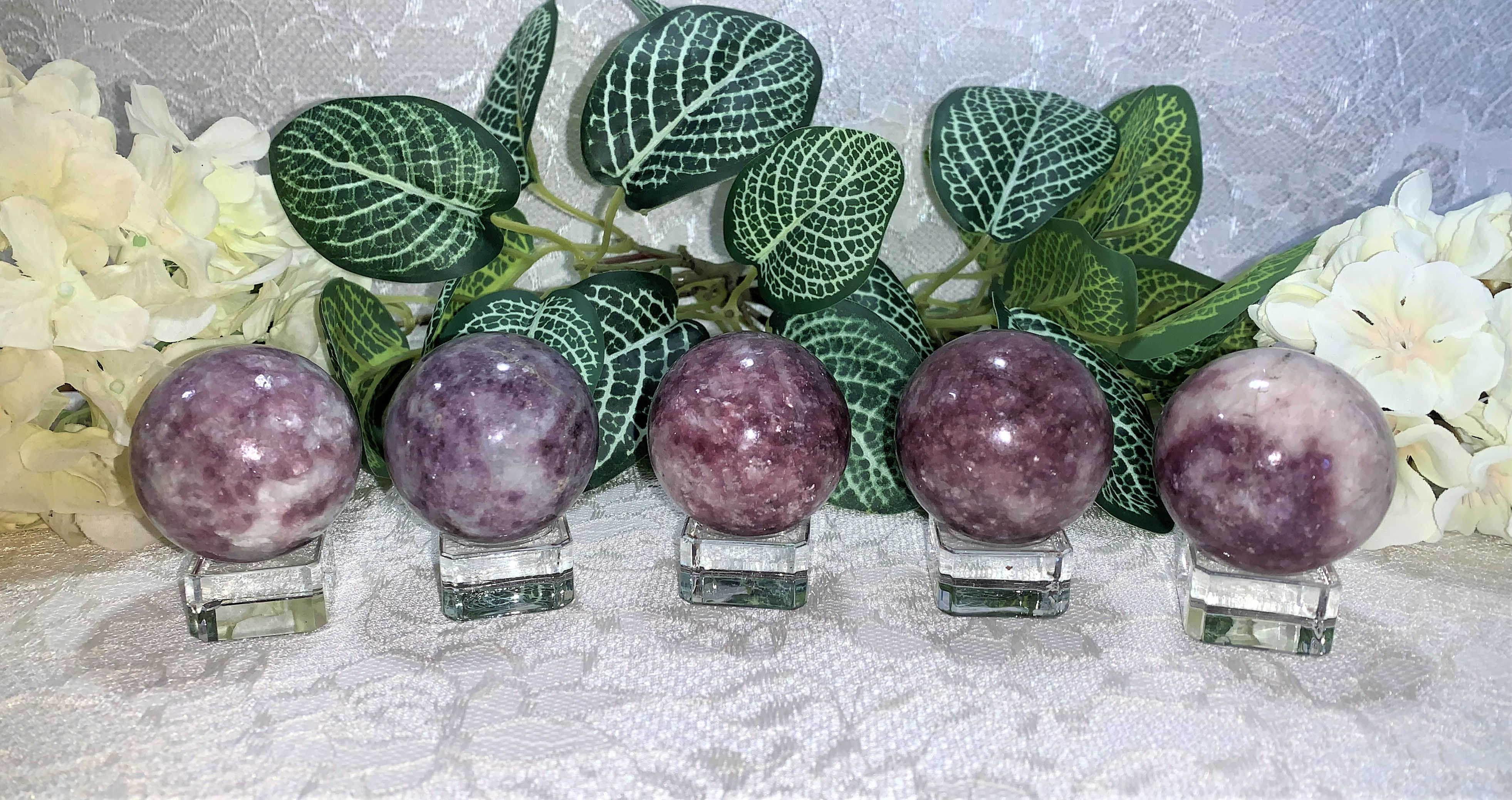 Lepidolite Sphere Shaped Crystal