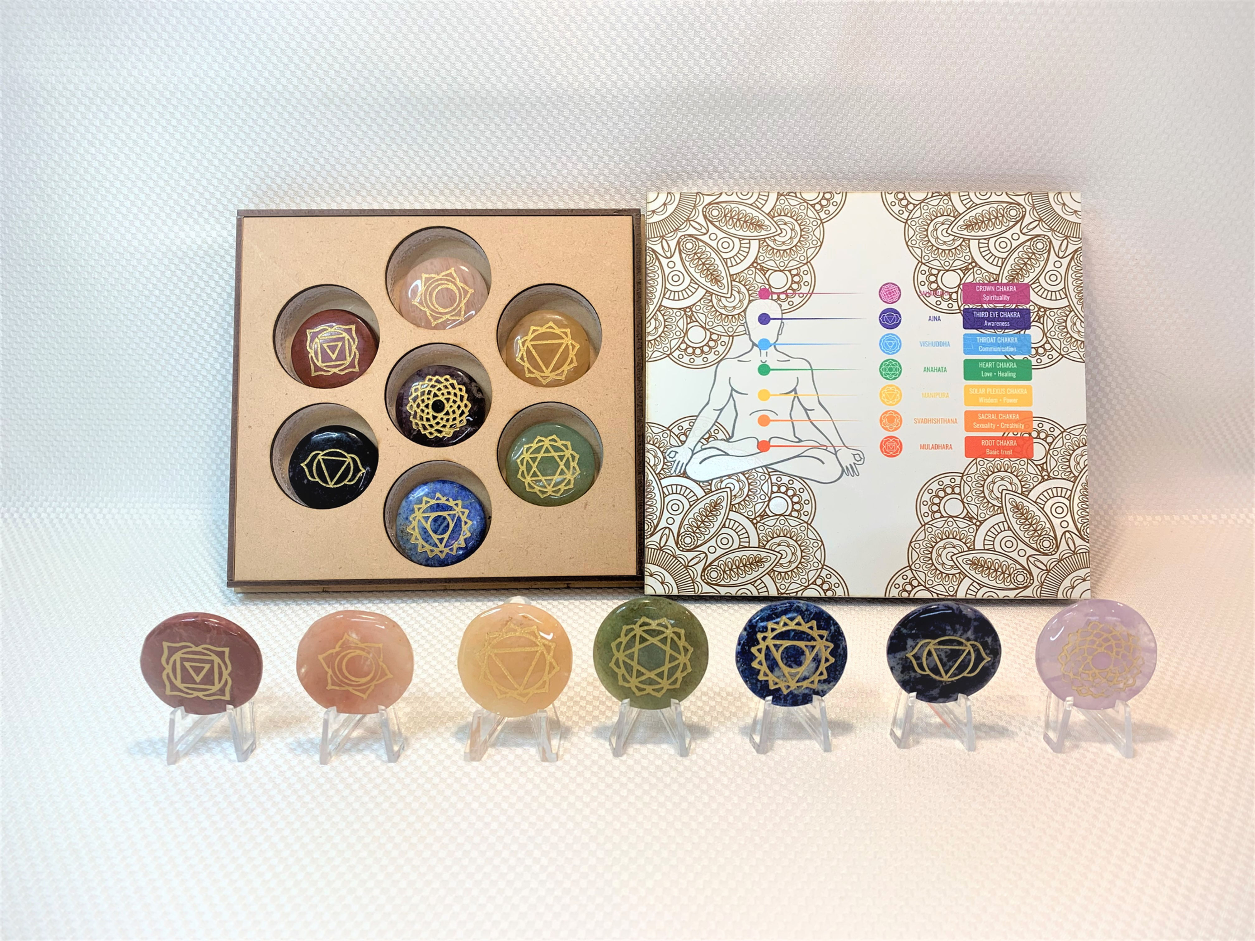 7 Chakra Crystal Set with Description Box