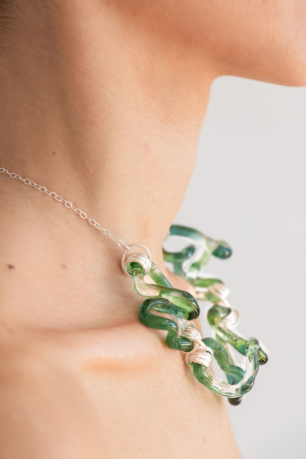Miniatura: Collar Interconexión Verde Turquesa