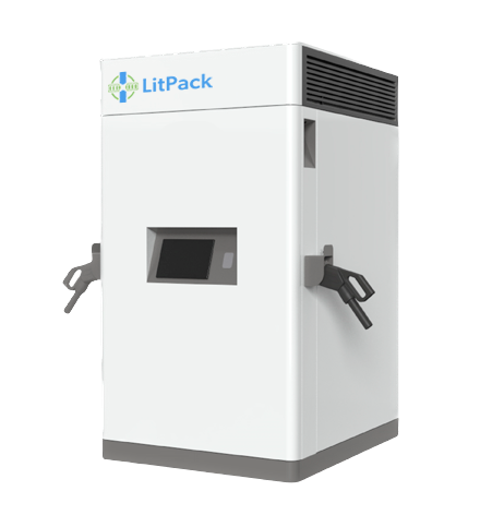 Beyaz iki adet şarj kolu olan ev şarj ünitesi