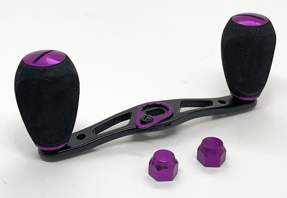 Thumbnail: Power Handle 5X8 Shaft Fit Shimano Daiwa Okuma Abu Garcia Reels With R/Left Nuts