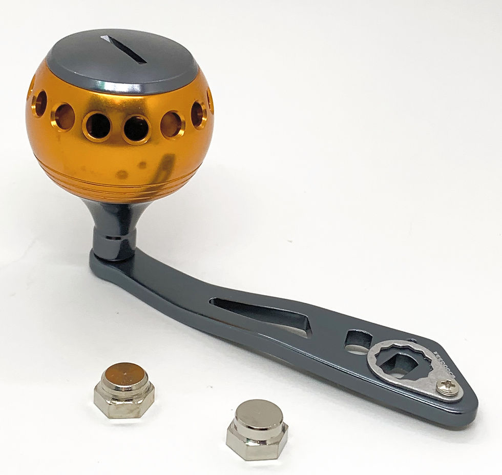Thumbnail: Power Handle 5X8 Shaft Fit Shimano Abu Garcia Daiwa Okuma Reels With R/Left Nuts