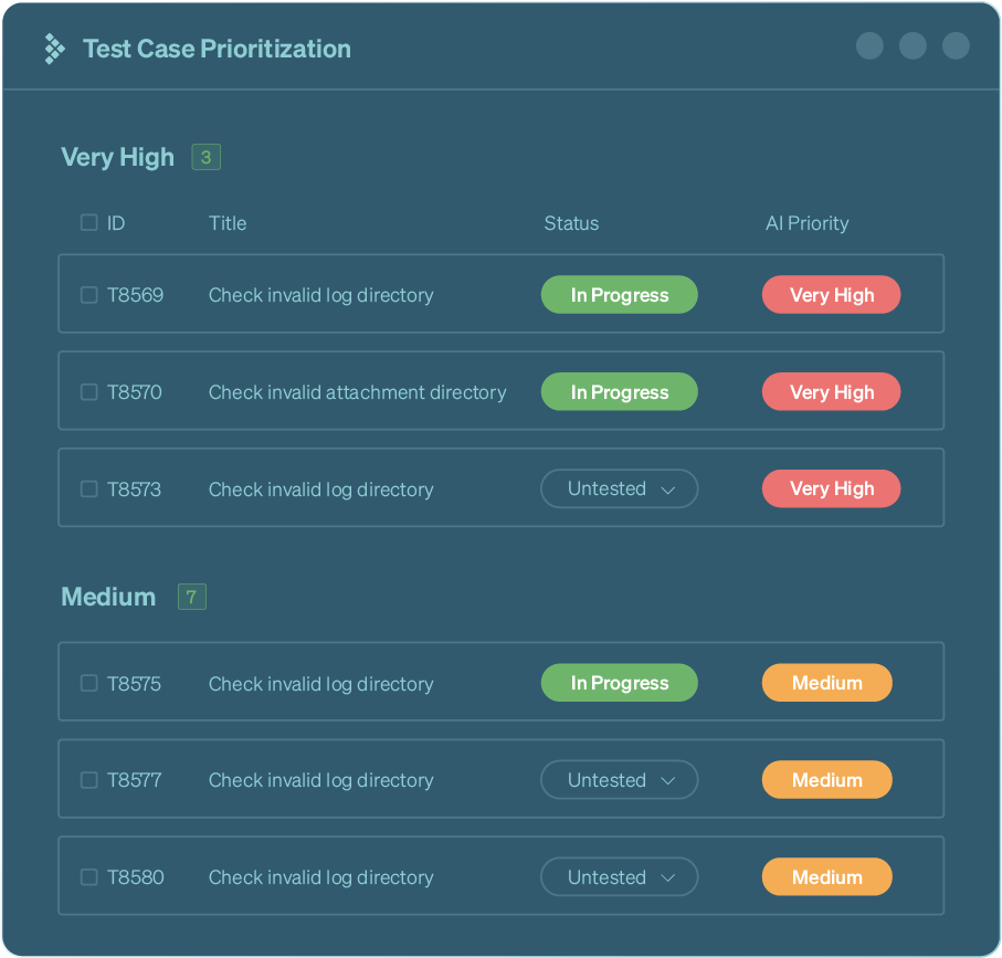 TestRail _ AI 驅動測試優先級排序