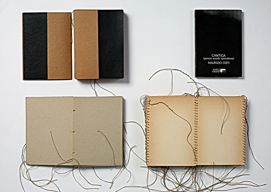 Maurizio Osti, Cantica (Genesi, Esodo, Apocalisse) 1 libro editoriale, 1974 litografia offset